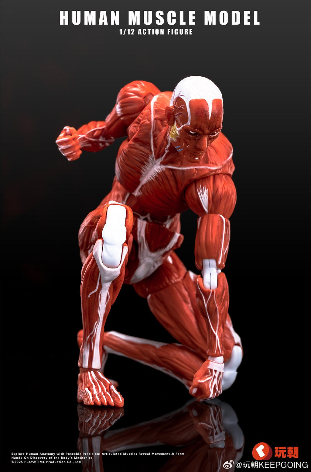 KEEPGOING 1/12 | Human Muscle Model Super Movable Doll | Red Color Ver.