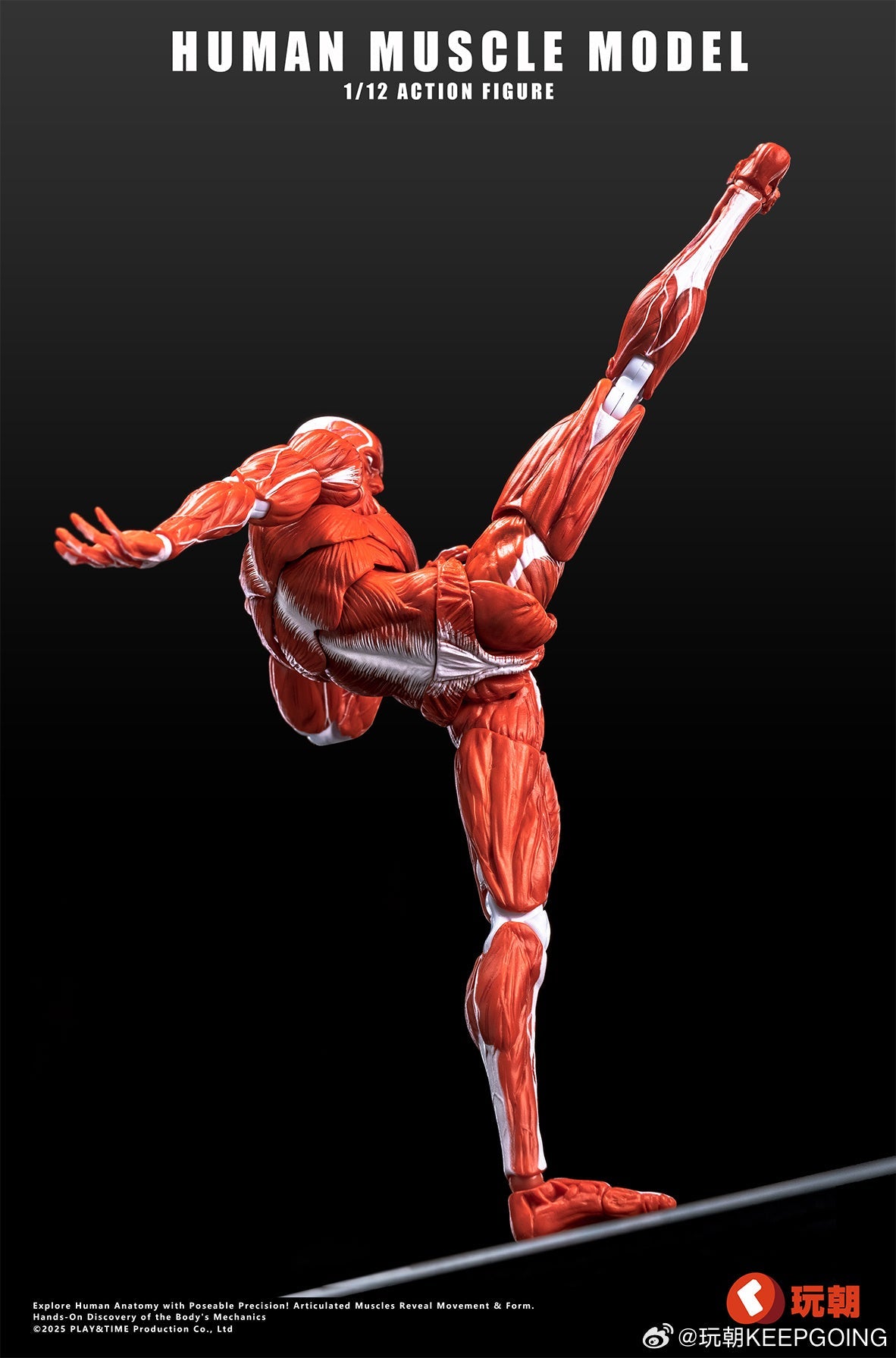 KEEPGOING 1/12 | Human Muscle Model Super Movable Doll | Red Color Ver.