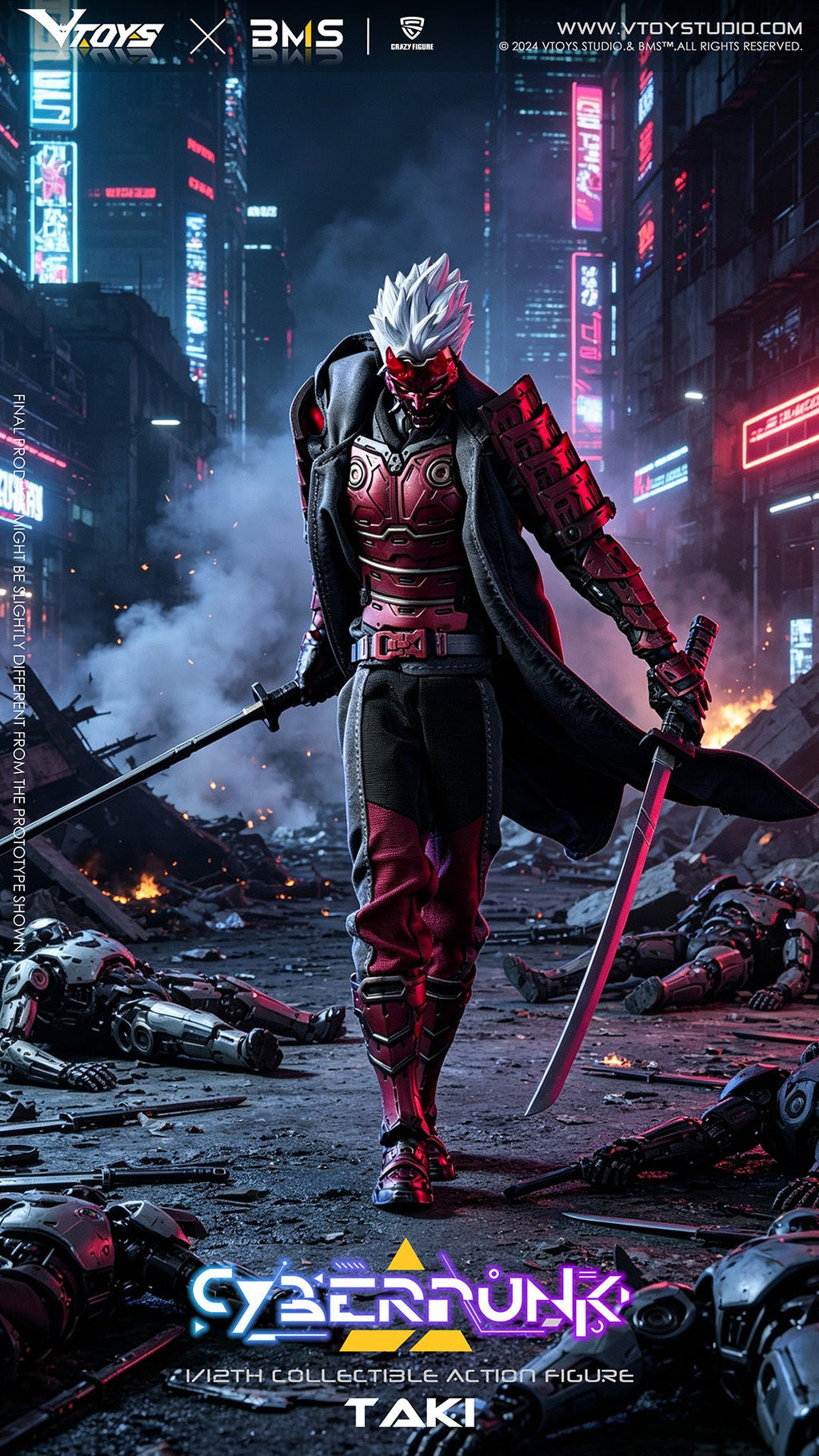 [Pre-Order] VTOYS 1/12 | VSD012 | Cyberpunk Samurai: The Crimson Dawn of the Blade (WF Limited Ver.)