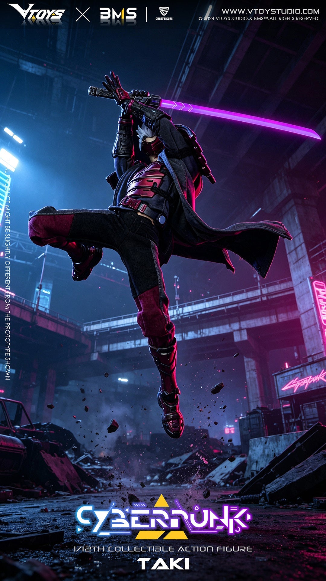 [Pre-Order] VTOYS 1/12 | VSD012 | Cyberpunk Samurai: The Crimson Dawn of the Blade (WF Limited Ver.)