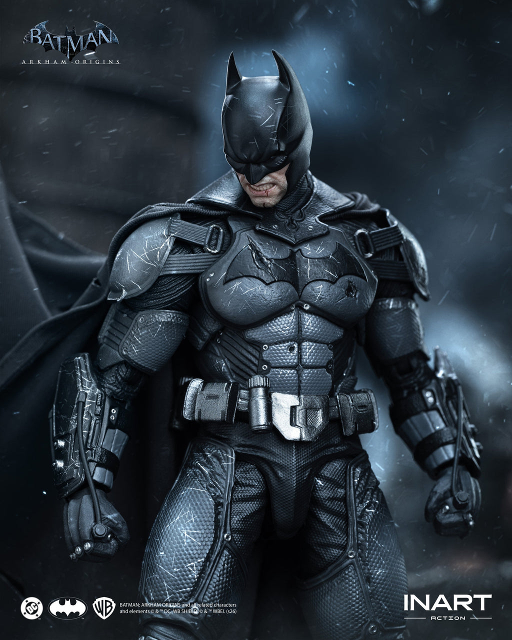 [Pre-Order] INART 1/12 | MAG-G0007 Batman: Arkham Origins | Batman (Battle Damaged Version)