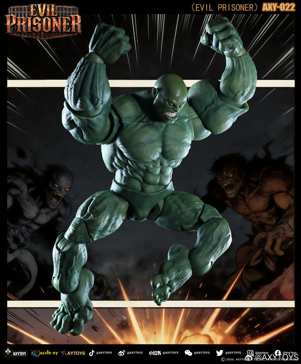 [Pre-Order] AXYTOYS 1/12 | AXY-023 | Evil Prisoner (Green Ver.)
