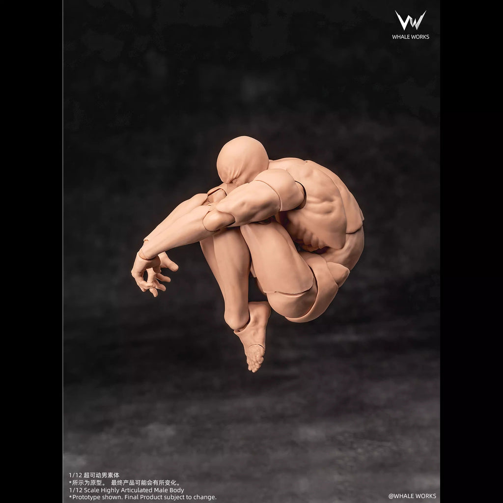 Whale Works 1/12 | WW03B Super Articulated Male Body | Ash (Yellow Skin Version)