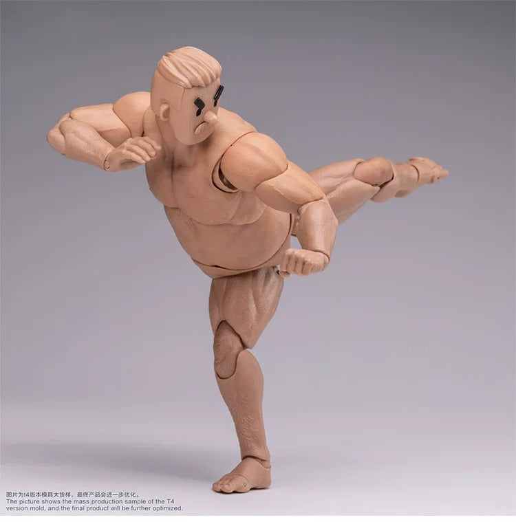 Nottaa Collection 1/12 Middle-Aged Square Head Man One-piece Neck-body Version