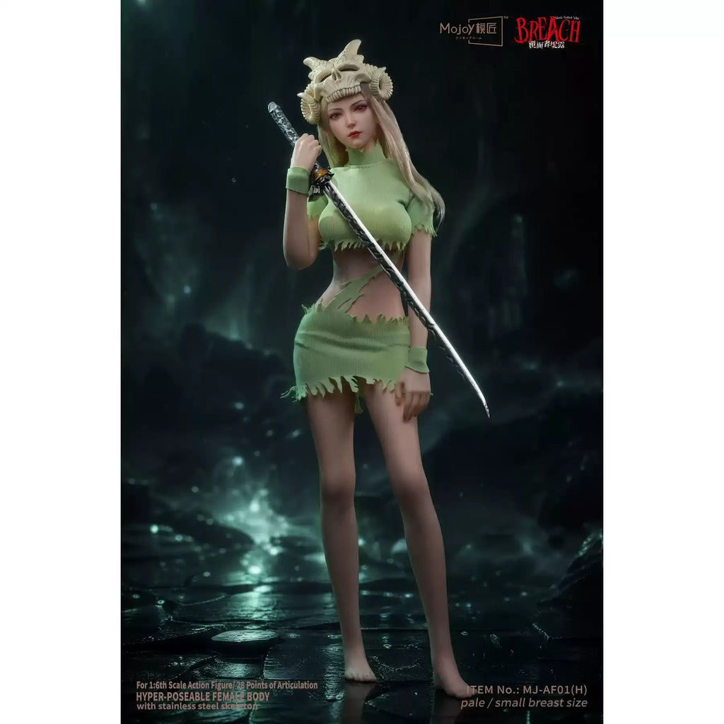[Pre-Order] MOJOY 1/6 | MJ-AF01H Slender Girlish Body | Head Sculpt Set (Green Ver.)